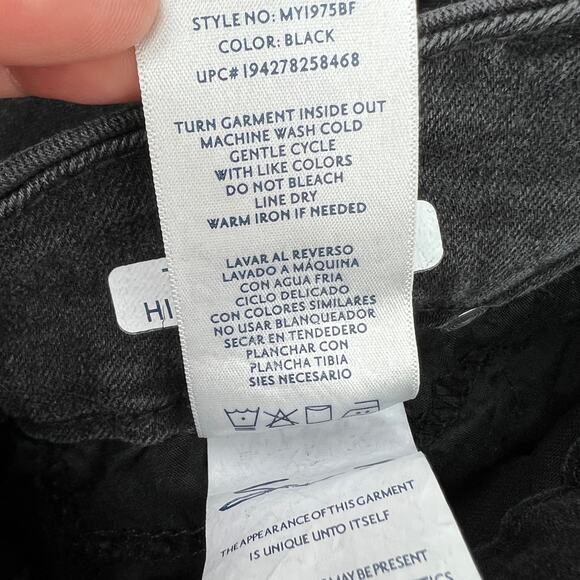 Seven7 Size 16 (36x29) Short Tummyless High Rise Skinny Jeans Black Stone Wash - Picture 13 of 13